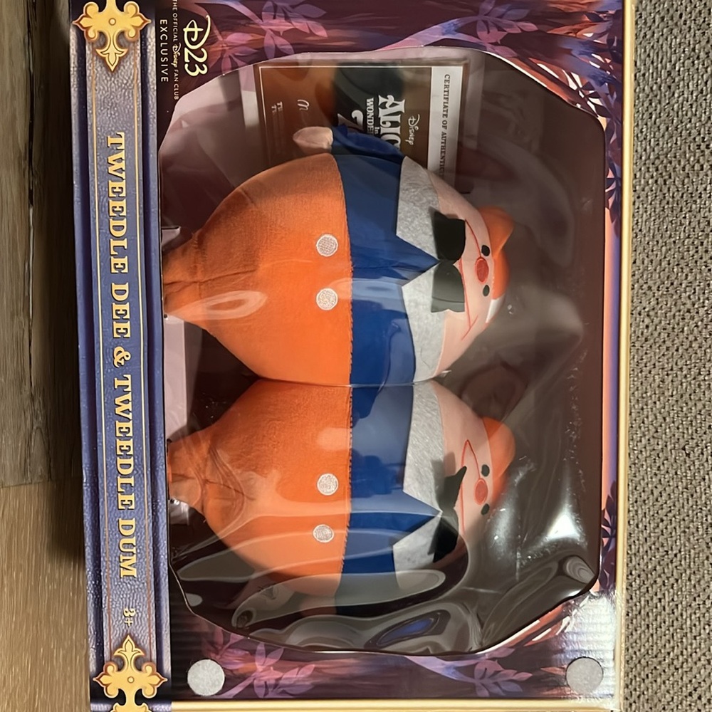 Alice in Wonderland TWEEDLEDEE & TWEEDLEDUM Plush 70th Anniversary In Box